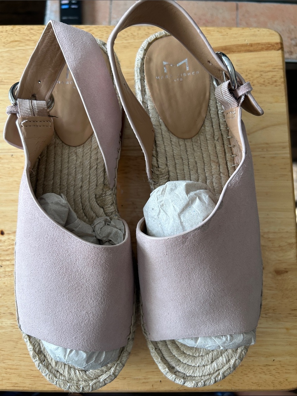 Marc Fisher Dusty Pink Espadrille Slingback Sandals